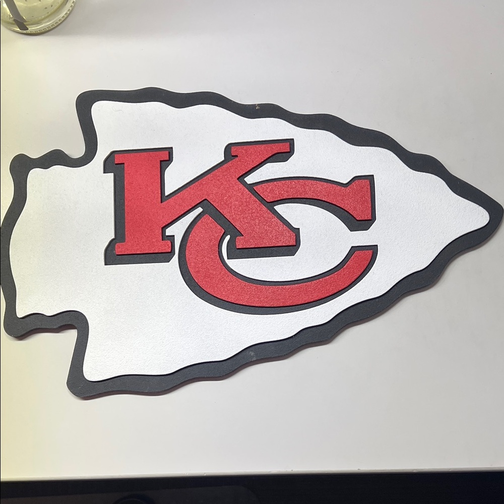Kansas City Chiefs Decor 3D Arrowhead. Not foam.